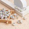 Cheriswelry 100Pcs 4 Styles Pave Disco Ball Beads RB-CW0001-01-3