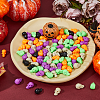 125Pcs 5 Colors Halloween Plastic Beads FIND-DC0006-32-5