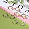 8Pcs 4 Colors Brass Clip-on Hoop Earring Converters Findings X1-KK-ZZ0001-12-4