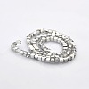 Half Plated Clear Glass Faceted Cube Beads Strands GLAA-A031-3mm-HP02-2