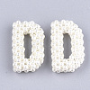 Handmade ABS Plastic Imitation Pearl Woven Beads FIND-T039-18-D-2