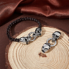 2 Sets Tibetan Style 304 Stainless Steel Spring Gate Rings STAS-UN0040-63-2