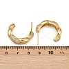 Brass Micro Pave Clear Cubic Zirconia Twist Stud Earrings EJEW-L275-16G-02-5