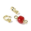 Natural Red Corundum/Ruby with Brass Fold Over Clasps G-G141-01G-2