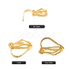 Brass Clip-on Earring Findings for Non-Pierced Ears X-EC110-G-3