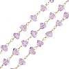Glass & 304 Stainless Steel Beaded Chains SA-CBAD321-04D-1