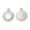 Non-Tarnish 304 Stainless Steel Pendant Cabochon Settings STAS-L020-012P-1
