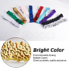 10Pcs 10 Color Wide Stretch Sparkling Polyester Headband OHAR-GF0001-26-6