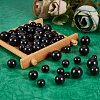 120Pcs 4 Style Synthetic Black Stone Beads Strands G-SZ0001-24-6