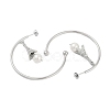 304 Stainless Steel C-Shaped with Eiffel Tower Stud Earrings for Women EJEW-K281-33P-1
