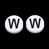Opaque White Acrylic European Beads AC-CBA3BDD-01W-1