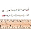 Rectangle with Teardrop Brass Micro Pave Cubic Zirconia Dangle Stud Earrings EJEW-G452-10P-5