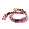 Polyester-cotton Braided Rhombus Pattern Cord Bracelet FIND-PW0013-001A-09-2