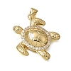 Brass Micro Pave Clear Cubic Zirconia Pendants CU-CBA637A-05G-A-1