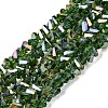 Electroplate Transparent Glass Beads Strands EGLA-Q139-01A-A21-1