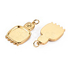 304 Stainless Steel Pendant Cabochon Settings STAS-S116-236G-2