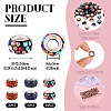 105Pcs 3 Colors Polymer Clay Rhinestone European Beads CPDL-TA0001-02-4