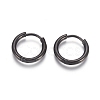 304 Stainless Steel Huggie Hoop Earrings EJEW-F111A-14mm-B-1