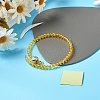 Reiki Crystal Natural Mixed Stone Beads Bangle for Girl Women BJEW-JB06802-4