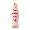 Brass Enamel Pendants KK-H092-08G-2