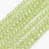 Natural Olive Quartz Beads Strands G-K185-17-1