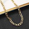 Fashionable 304 Stainless Steel Figaro Chain Necklaces for Men LS-STAS-A028-N017G-1