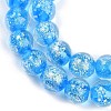 Handmade Gold Foil Lampwork Beads Strands LAMP-Q002-01C-2