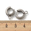 Tarnish Resistant 201 Stainless Steel Huggie Hoop Earrings Findings STAS-A167-01R-P-3