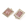 Natural Strawberry Quartz Faceted Rectangle Pendants G-I375-05G-06-2
