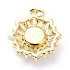 Brass Micro Pave Cubic Zirconia Pendants ZIRC-O044-21E-G-2