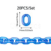 20Pcs Transparent Acrylic Quick Link Connectors OACR-TADJ0001-03J-2