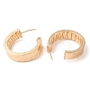 Brass Textured Round Stud Earrings EJEW-Q765-05G-2