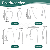 925 Sterling Silver Earring Hooks STER-PH0002-50-2