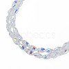 Electroplate Transparent Glass Beads Strands EGLA-N002-35-C07-3