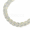 Electroplate Transparent Glass Beads Strands EGLA-N002-35-C03-3
