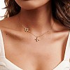 925 Sterling Silver Cable Chain Necklaces NJEW-L116-04G-3