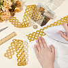 Iron on/Sew on Embroidery Coin Polyester Hollow Lace Ribbons OCOR-WH0085-50-3