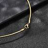 Casual Style 304 Stainless Steel Snake Chain Choker Necklaces X-STAS-O037-05G-3