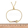 Brass Micro Pave Cubic Zirconia Slider Bracelets BJEW-S163-01A-G-5