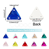 100Pcs 10 Colors Triangle Shape Sew on Rhinestone GLAA-GA0001-59-2