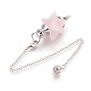 Natural Rose Quartz Dowsing Pendulums KK-F756-08D-2