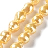 Electroplated Glass Imitation Pearl Beads Strands BSHE-G035-01B-06-1-1