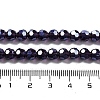 Electroplate Transparent Glass Beads Strands EGLA-A035-T6mm-A15-4