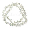 Electroplate Glass Beads Strands EGLA-D030-17N-2