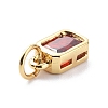 Glass Charms ZIRC-F131-17G-4