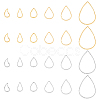 90Pcs 12 Style Teardrop Brass Linking Rings KK-PH0009-91-7