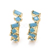 Cubic Zirconia Star Cuff Earrings EJEW-A069-17G-B-1