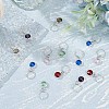 24Pcs 6 Colors Brass Glass Dreadlocks Beads OHAR-AB00011-5