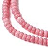 Cracked Opaque Glass Beads Strand GLAA-D306-A01-3