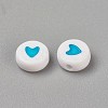 Acrylic Enamel Beads OACR-WH0003-04J-1